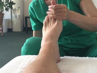 Foot massage with ball out