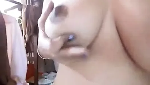 desi Indian aunty self made strip and masturbation