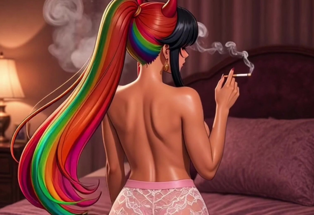 AI generated anime smoke fetish big tit preview