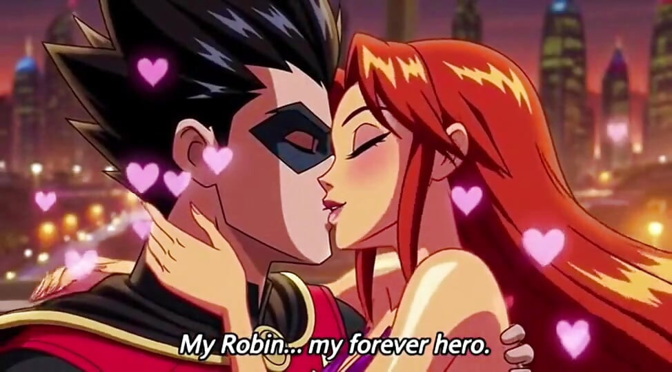 STARFIRE & ROBIN STEAMY PENTHOUSE ROMANCE - Hot 3D Anime Couple