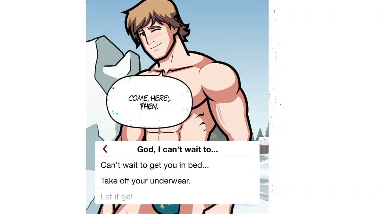 The ice sculptor, help him undress his big dick.