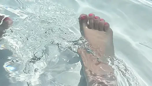 Solo Foot Play in Pool