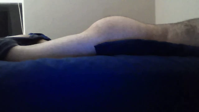 Very hairy guy humps pillow for massive cumshot