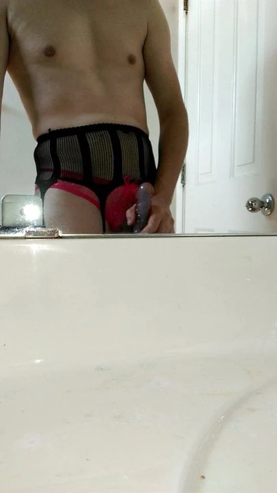 Standing riding my dildo