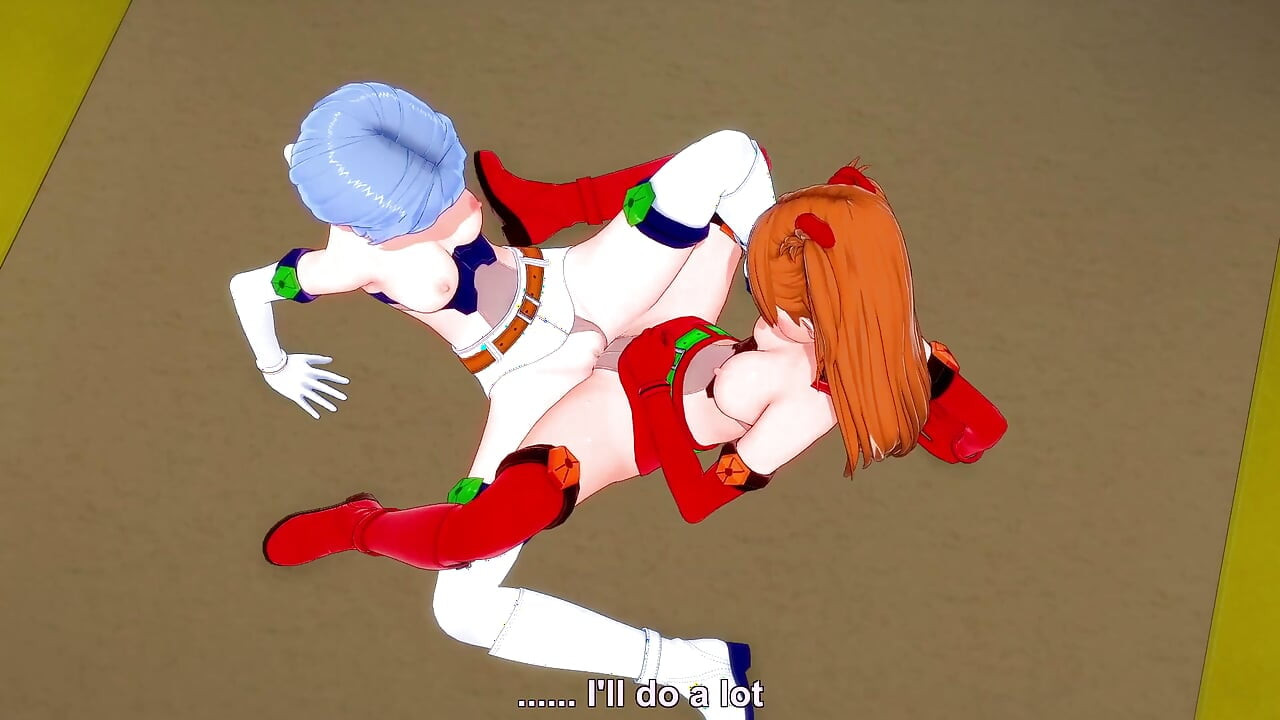 Asuka ja Rei Lesbo Hankausta Topless - Neon Genesis Evangelion Hentai Parodia