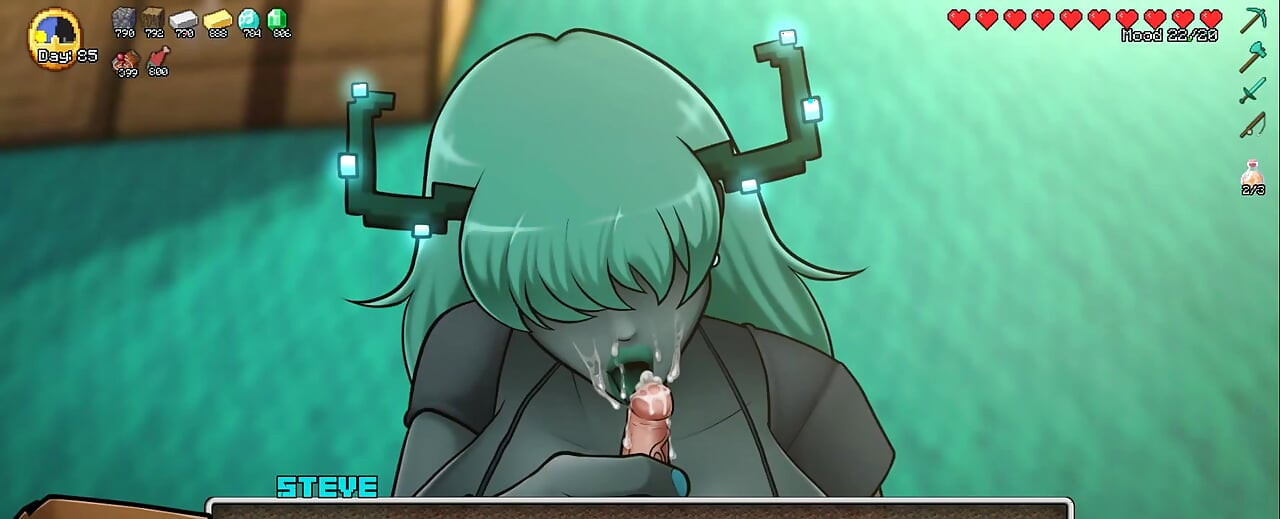 Kraf miang Minecraft - bahagian 43 wanita dominan! oleh Loveskysanhentai