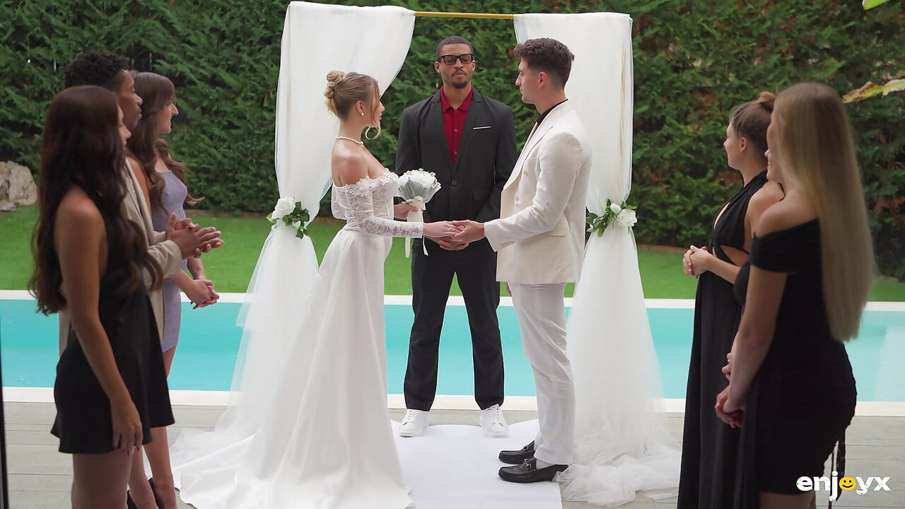 Slut Bride Wedding Threesome