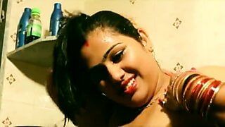 Desi Indische Mallu tante, volledige video, heet