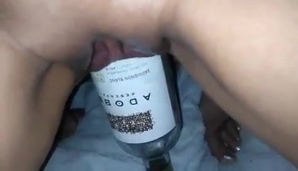 MissXXXandPAIN - Riding a wine bottle