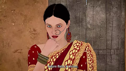 Dhongi baba hintli kadının amının susuzluğunu aşramda sikerek gideriyor