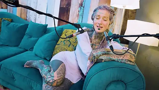 I talk about A - authentic - ASMR - Podcast - Talking - tattoo girl model goth punk dreadlocks