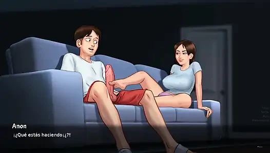 Сводная сестра и мачеха делят член их квартирантки - SummerTime Saga