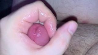 Cachorro consigue un masturbación con la mano