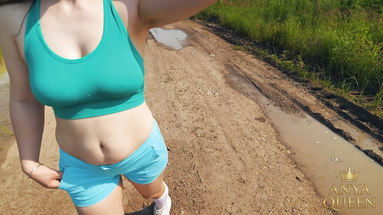 152 Goddess Anya’s Massive Natural Bounce: Provocative Country Road Tease