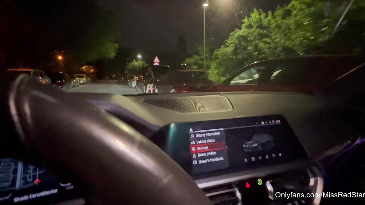 Night Ride and Night Car Blowjob with Pornstar MissRedStar
