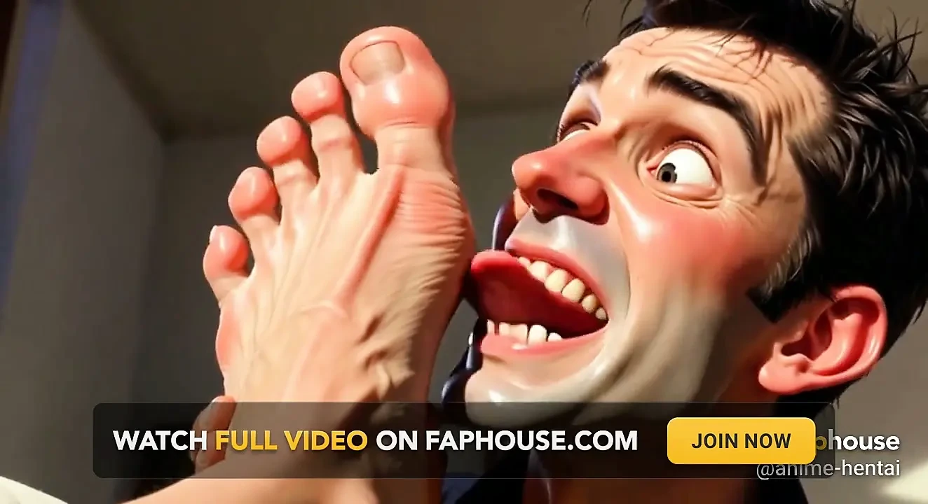 Submissive Foot Slave Licking Big Feet