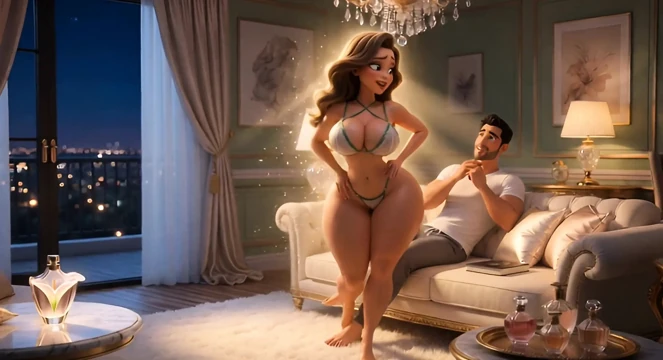 Ep9-From Chubby & Ignored to Curvy Cock Tease-Wife in Emerald Micro Bikini With a handsome black man