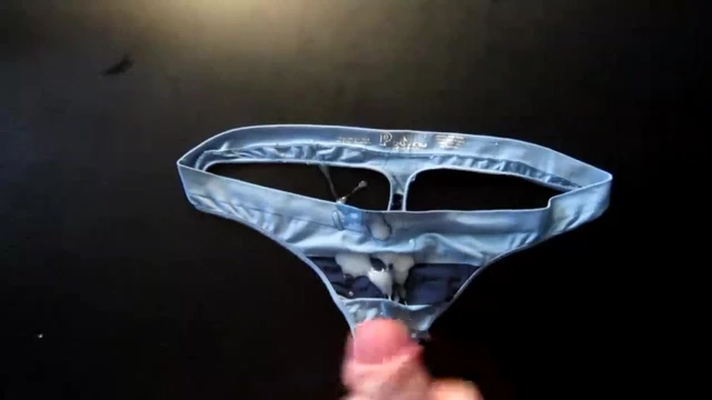 Jerking in GF thong