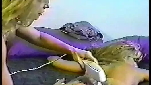 Horny blonde clit-licker plays with her girlfriend's tight shaved pussy