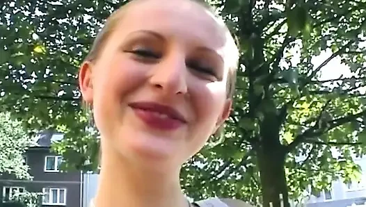 Public Blowjob Tease and Sloppy Fingering Explosion