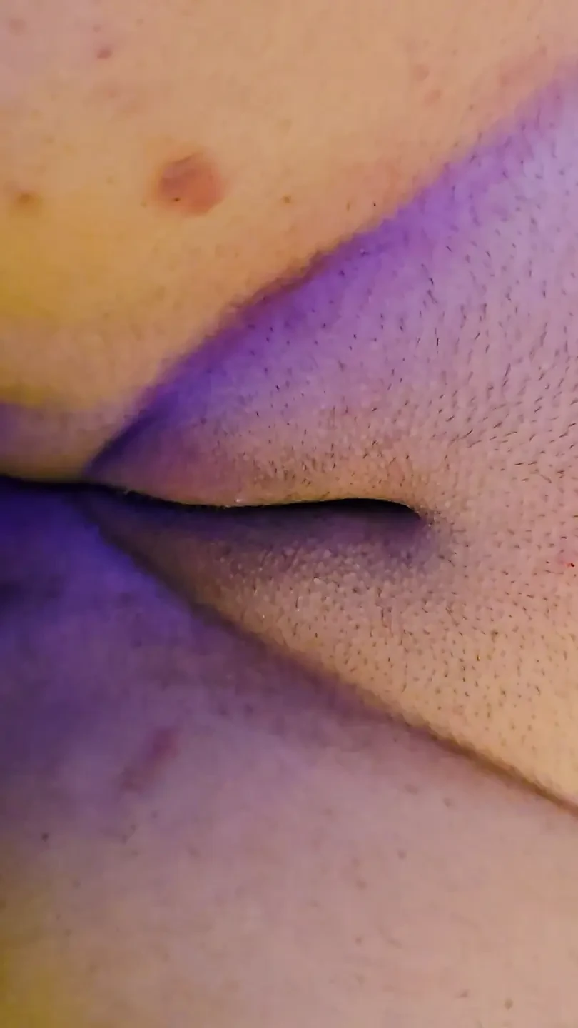 Close up of fat pussy lips being penetrated by a hard cock