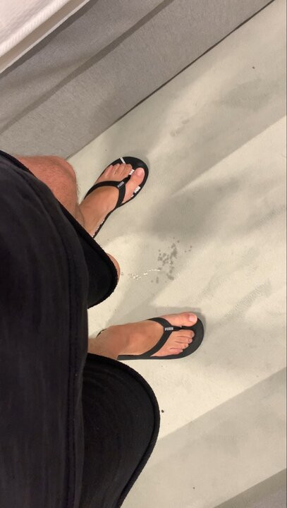XXL Cock piss in furniture store on the floor