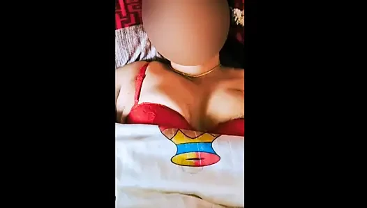 Coming After Function My Neighbour Wife Come to Me in Sexy Red Bra and Saree Fucked Her Hard &creampied Her Pussy