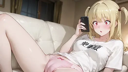 Косплей Misa Amane и хентай. Ленивая жена Misa Amane обслуживает себя на ужин
