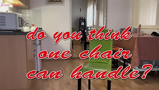 Green Chair Dildo Ride