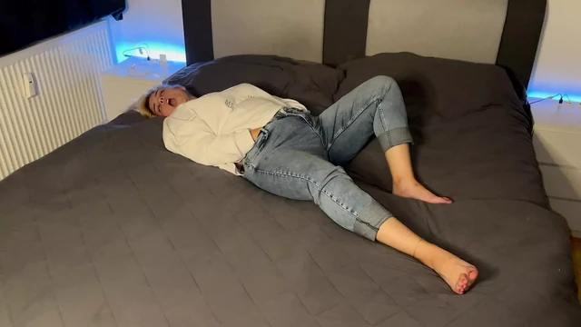 Masturbation in the head cinema multiple orgasms satisfyer fingering wet on bed clitoris rubbing solo voice Time for me