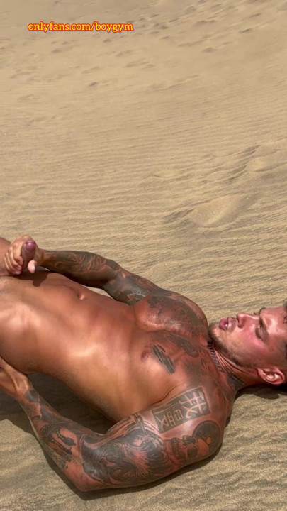 CUM in the desert, I come on my face