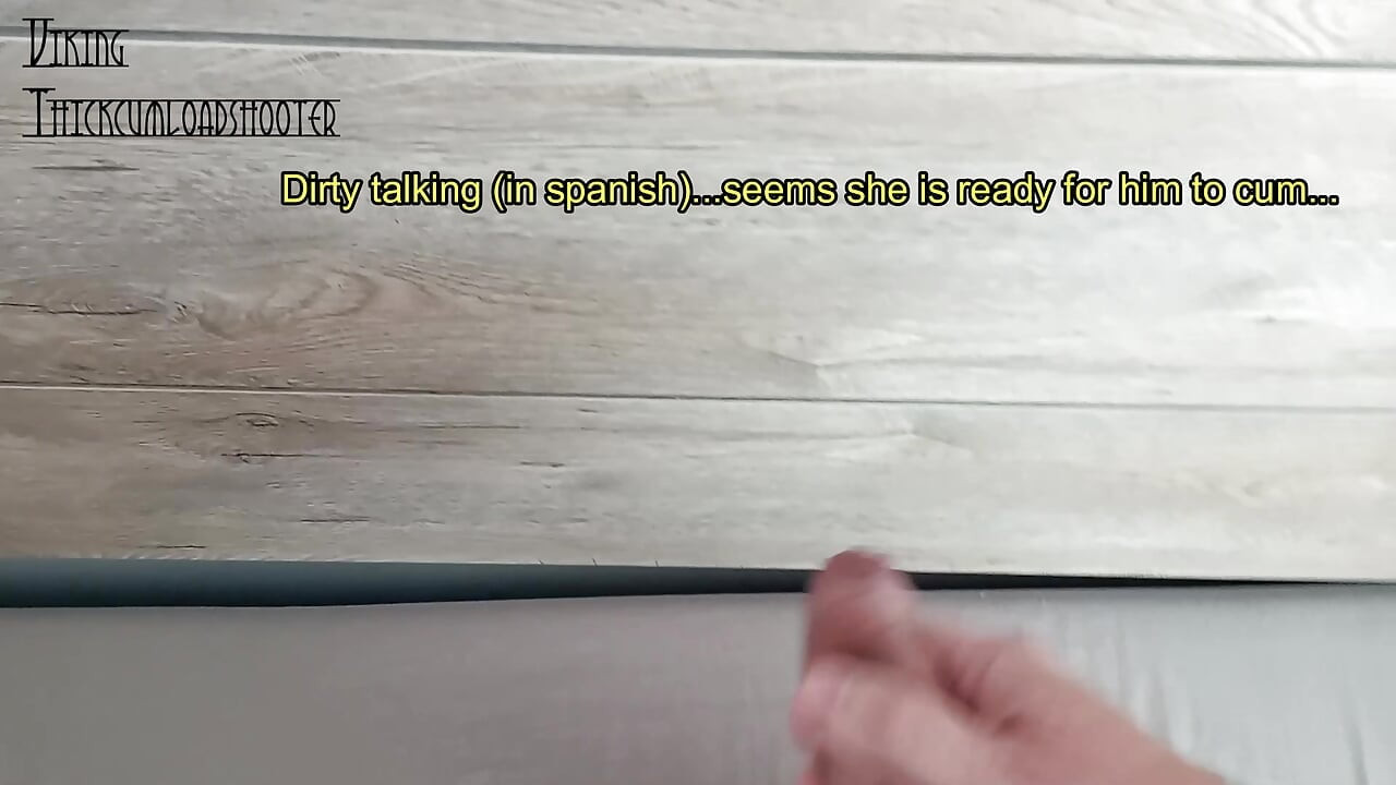 I hear loud fucking noises and jerk off my big hard cock uncircumvented to shoot a nice thick load! Turn up the volume!