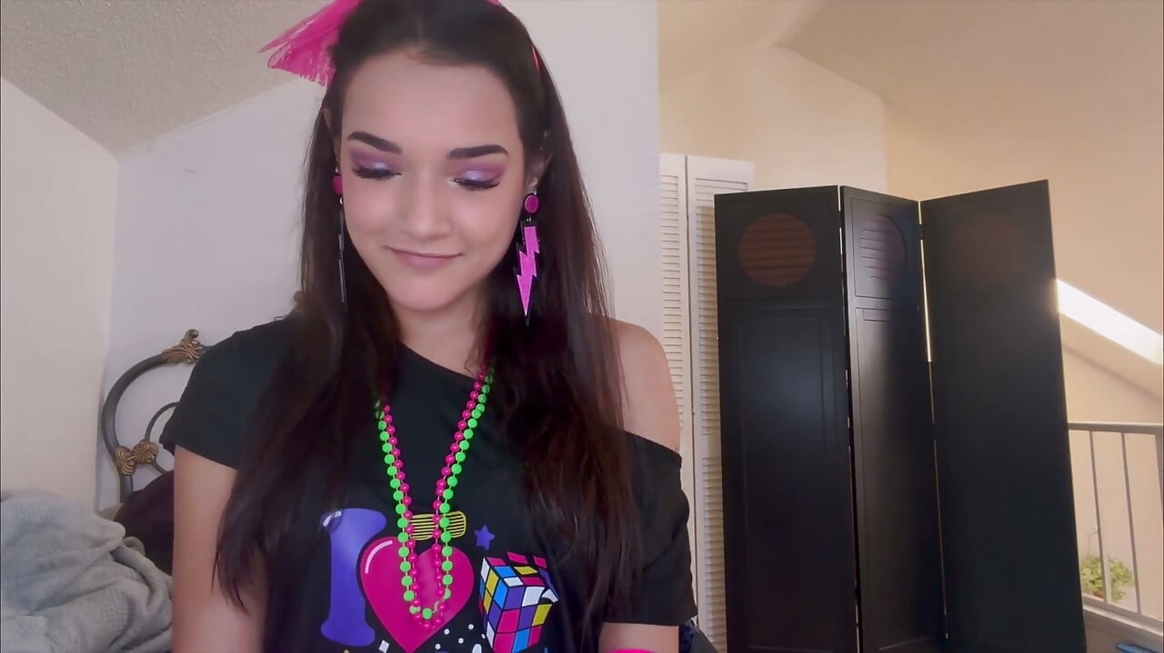 Zara's Sultry '80s Jerk off Instruction 4K POV Neon Seduction Awaits!