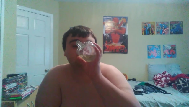Peeing into a glass and drinking my own pee