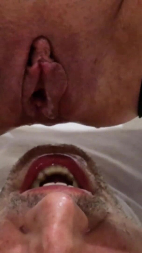 Femdom creampie from ass to mouth, squirt on face, anal creampie eating, cuckold eat anal creampie | Clip 1