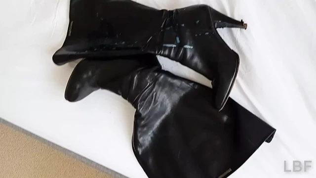 All the left out on her boots