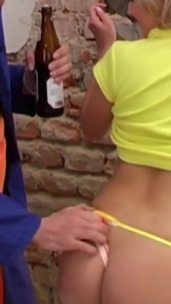 Spectacular moment from "Dirty little slut goes to the construction site to get banged!"