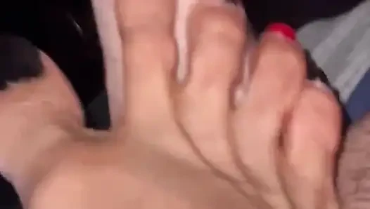 Daddy Cums on Melove Sexy Small Feet