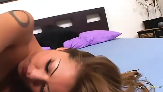 Charmane Star frantically sucks his large phallus with delight before gently inserting it inside her Filipina genital area.