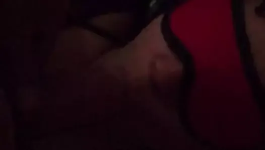 My wife blinfolded and tied suck my cock