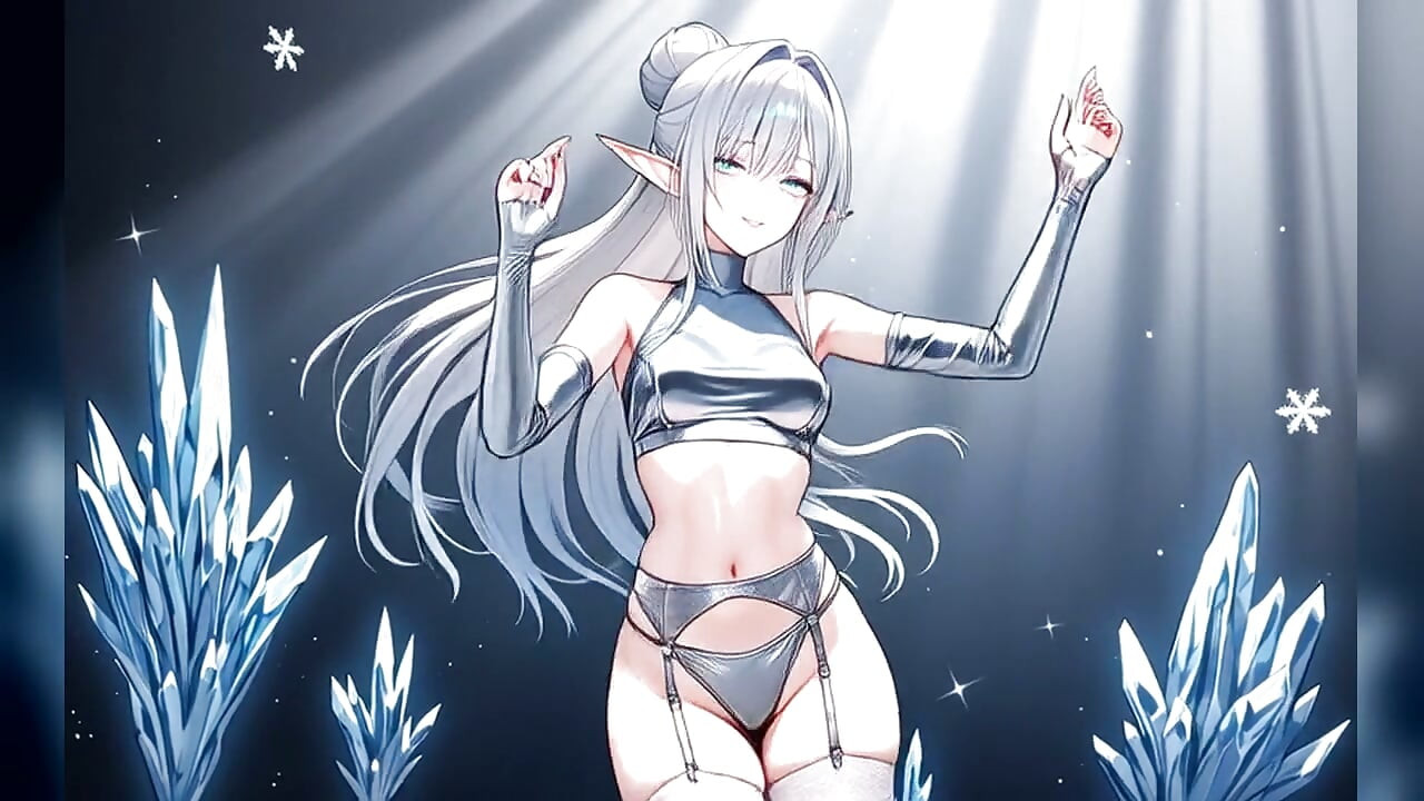 Silver Ice Elf Crystal Palace Dance - Sexy AI Babes