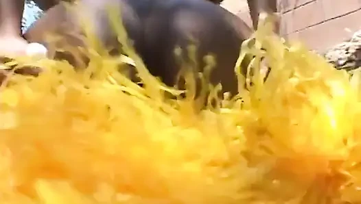 Hot black cheerleader enjoys big black dick