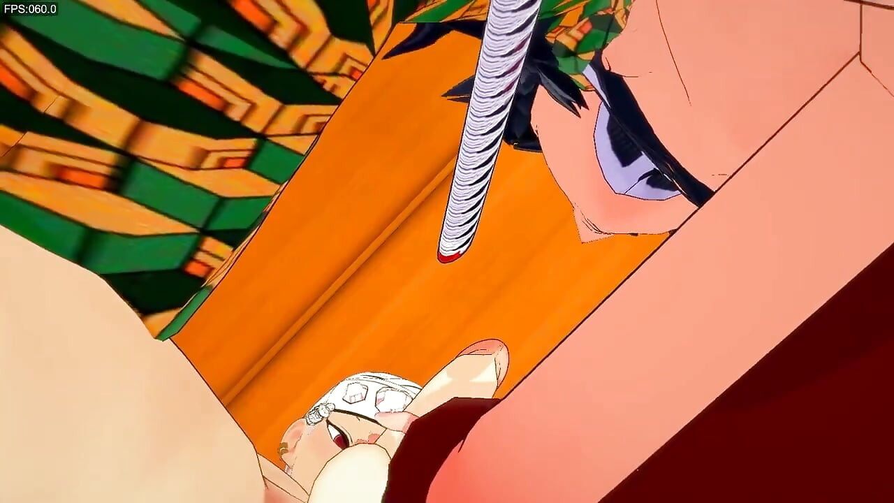 Kimetsu No Yaiba Yaoi - Tomioka Handjob and Barebak with Uzui