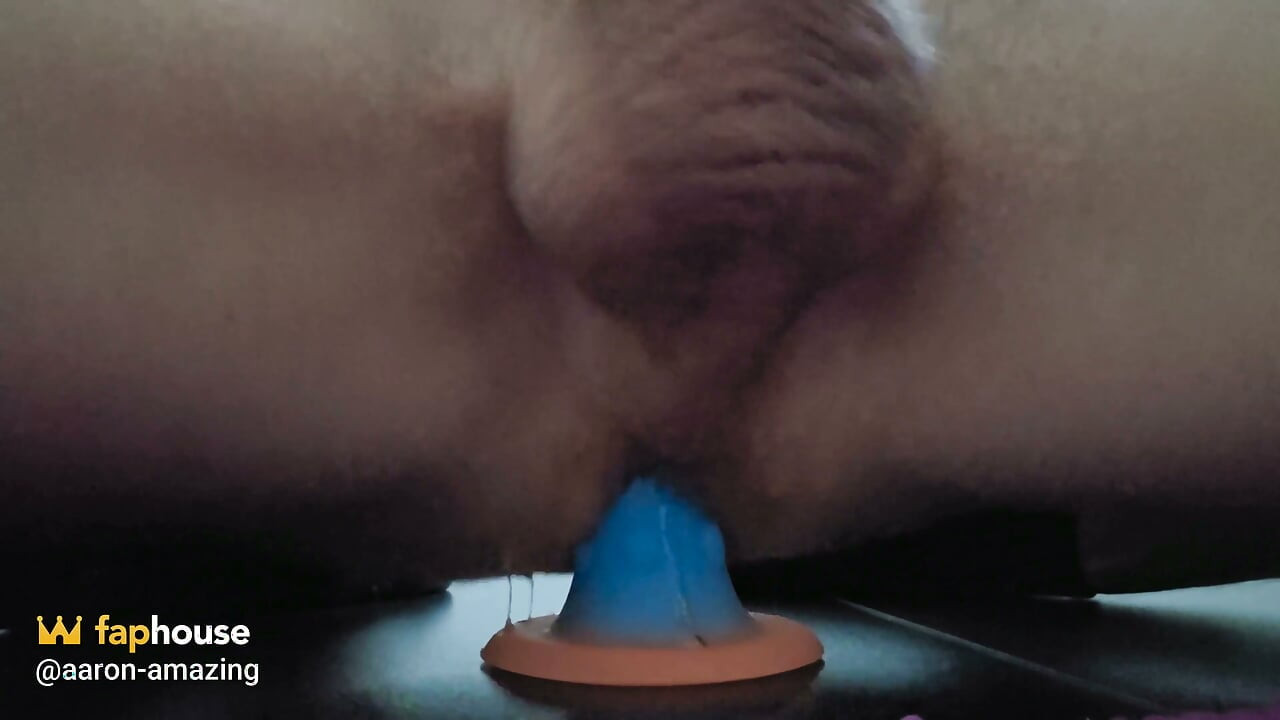 Huge Colorful Butt Plug & Stroking Extreme Stretching and Hot Masturbation!