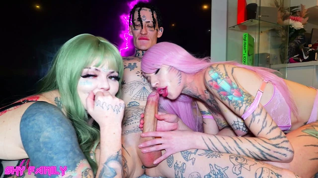 Two horny sluts Suck My Dick and Beg For Double Oral Creampie!