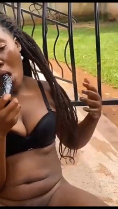 Key moment from "Squirting Orgasm Garden Outdoorbate"