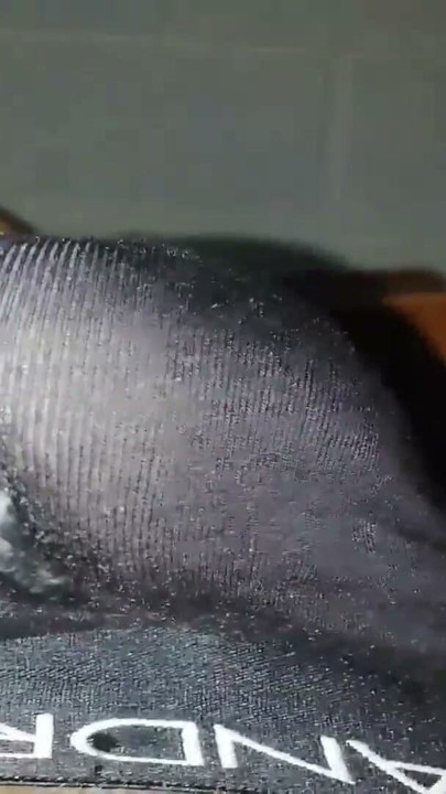 Jerking off my big uncut cock until I cum inside my black underwear and let the cum leak through them - Camilo Brown | Clip 1