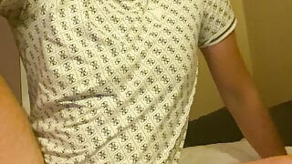 Polish hot Man is in his room solo cock Play