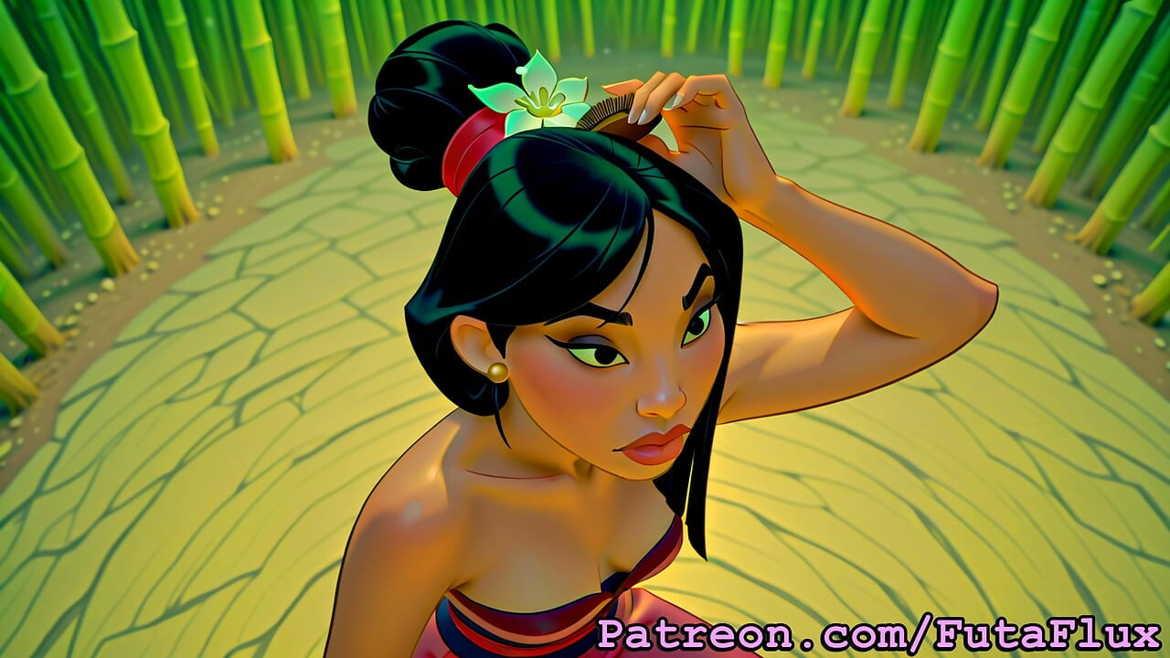 Futanari mulan - mastürbasyon, boşalma, kendini emme, daha fazlası!