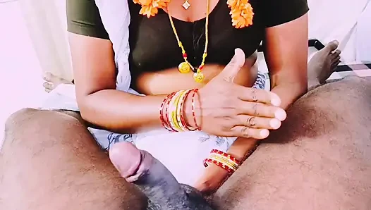 Villege bhabi with husbend's hardcore fucking. Telugu dirty talks.